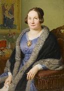 Franz Ittenbach Portrait of Margarete von Soist. Signed and dated oil painting artist